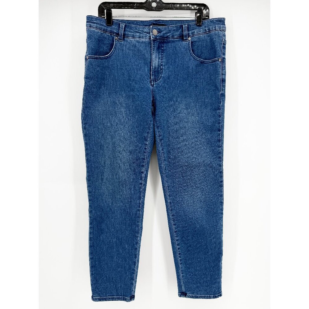 UNIVERSAL STANDARD Seine High Rise Straight Leg Jean 12 Anzio Blue - Picture 2 of 14